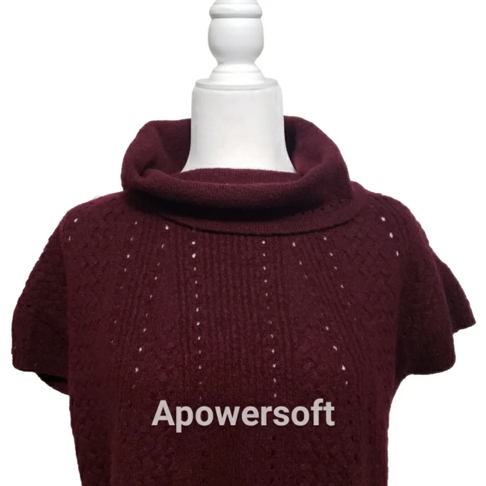 Lane Bryant Burgundy Cowl Neck Short Sleeve Sweater